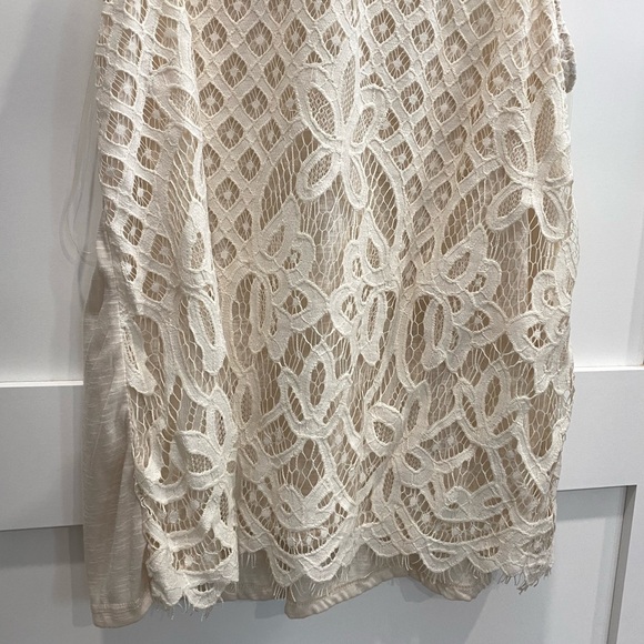 Natural Ivory Colored All Lace Hi-Neck Tank | XL | NWT - Picture 3 of 5